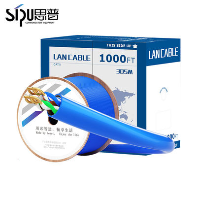 quality CAT5e 1000ft UTP FTP SFTP 순수 구리 24AWG 네트워크 이더넷 LAN 케이블 factory